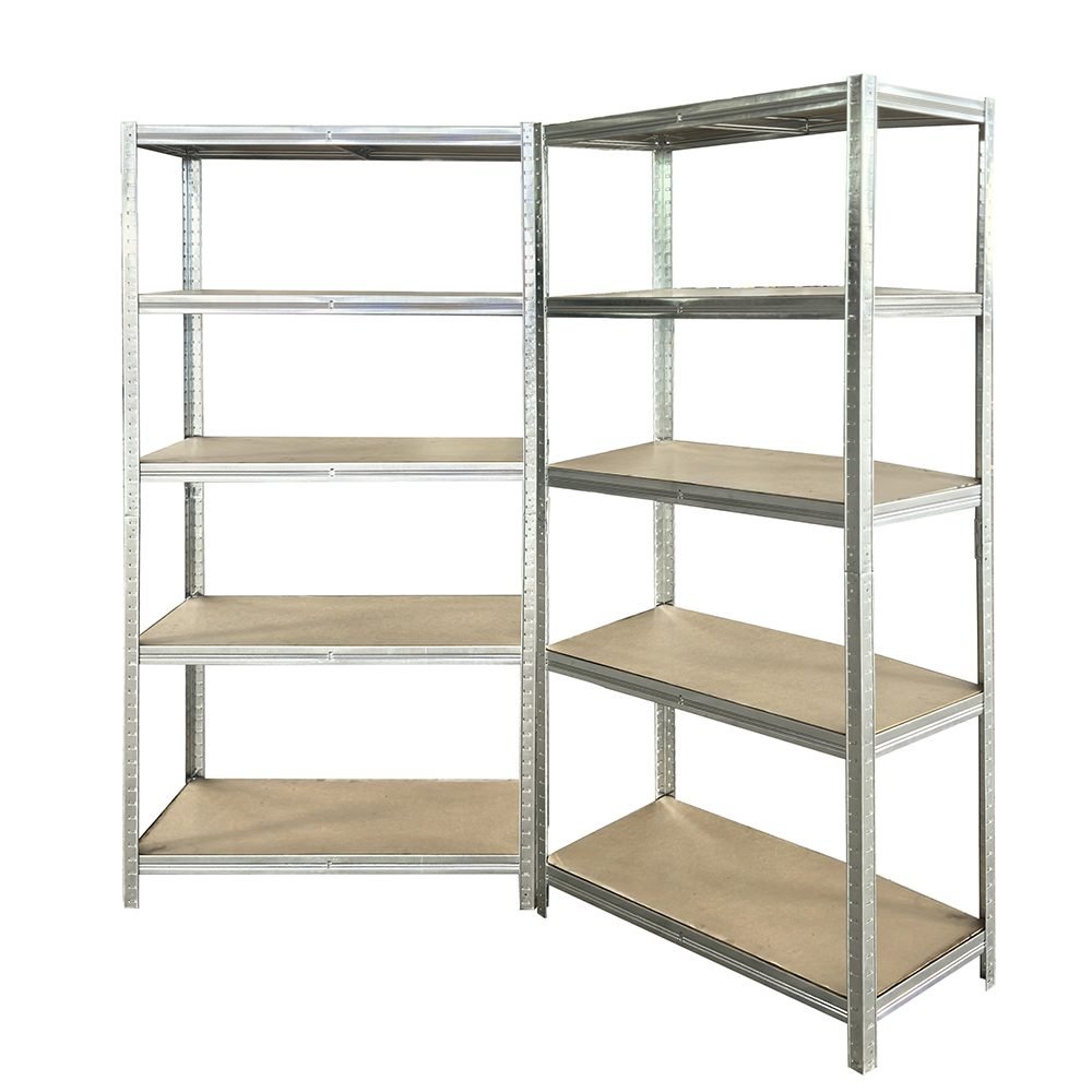 5 Tier Boltless Shelving Unit, Heavy Duty Garage Storage Rack Supermarket Steel Shelf