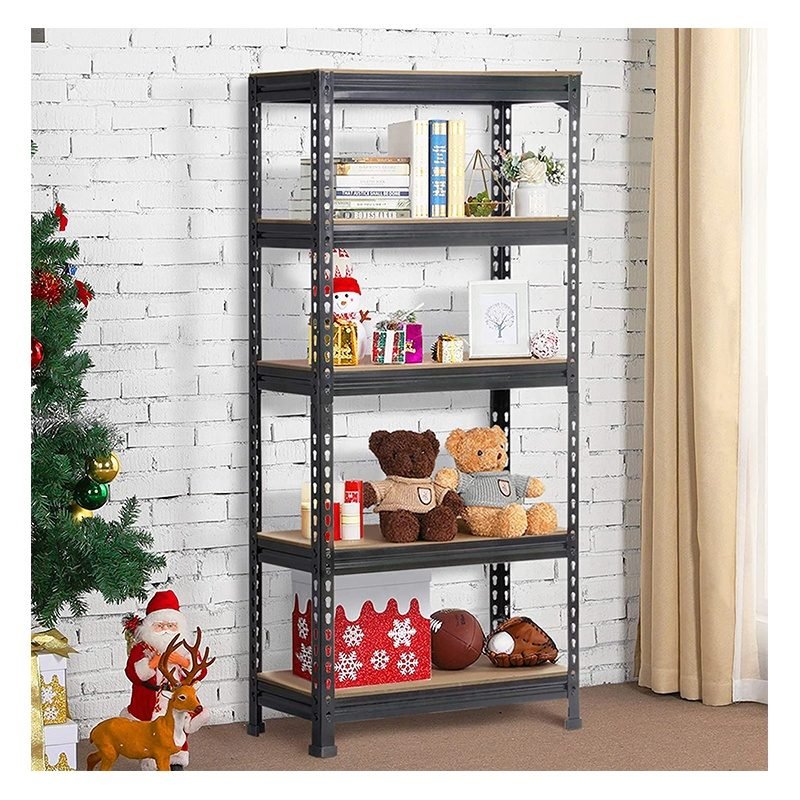 Steel Warehouse Stacking Storage Rack, 175 kg/layer Boltless Rivet Shelving 1800x900x400 mm 4
