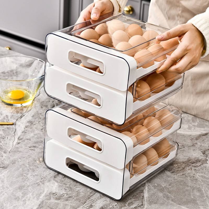 Large Capacity Multi-Layer Egg Tray Special Drawer Eco-Friendly Refrigerator Egg Preservation Box Food Storage Egg 3