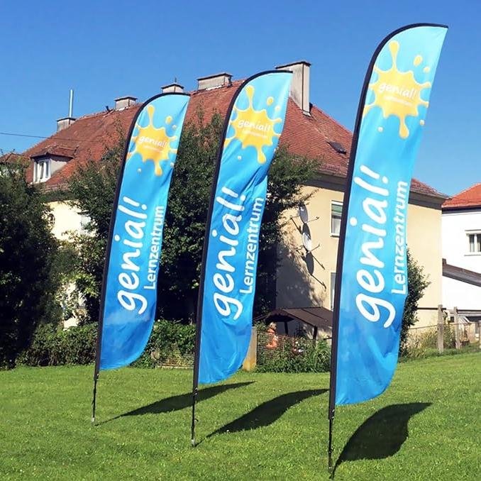 Eco-Friendly Recycled Polyester Custom Flag Banner Sustainable Outdoor Advertising Tent for Exhibition Events alternate view