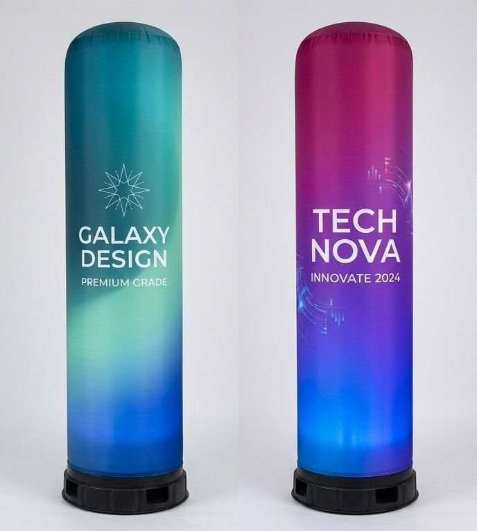 Customized Advertising Led Light Inflatable Pillar Custom Print Rotating Inflatable Pillar with LED Light for 3
