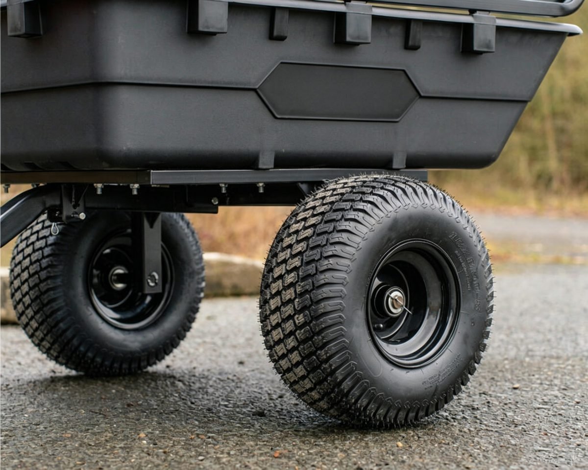 700 kg Quad Bike 4x4 Plastic Farm Garden Big Tyre ATV Tipping Trailer alternate view