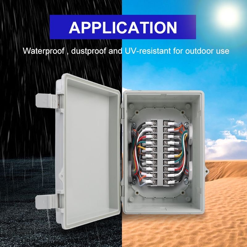 Szomk Wholesale OEM ODM Customized ABS Outdoor IP65 Waterproof Distribution Box Hinged Cover Enclosure Junction Box alternate view