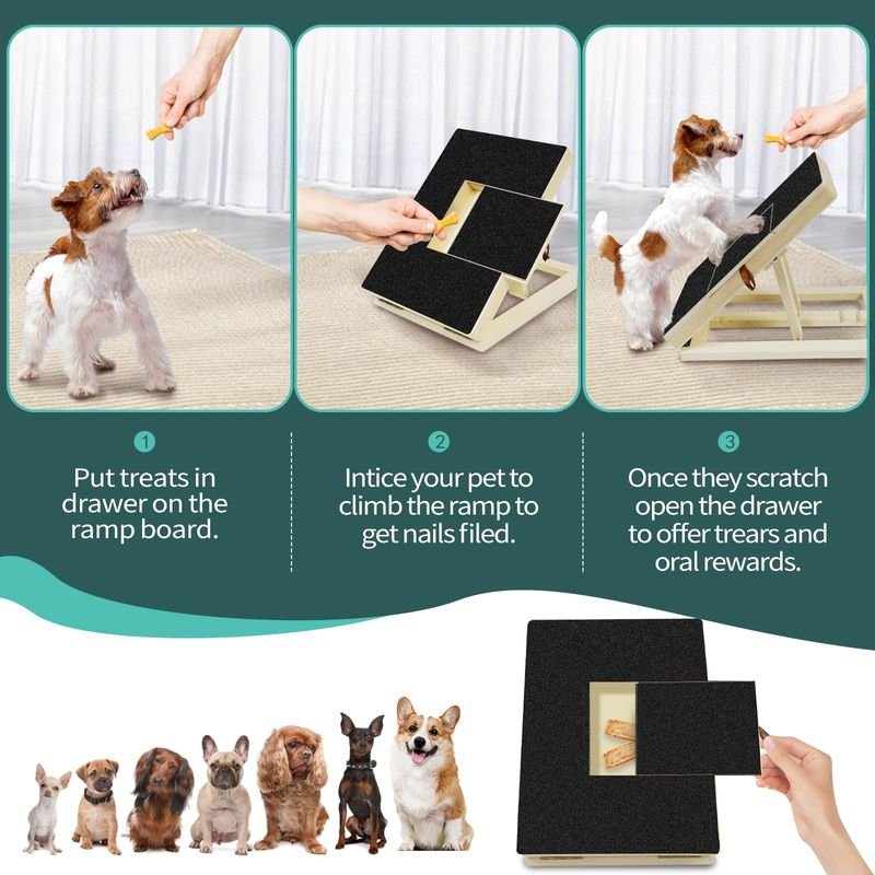 Dog Nail Scratch File Board Pet Ramp Emery Scratchboard Sandpaper Scratchpad Paws Trimmer Toy Treat for House Usage 3