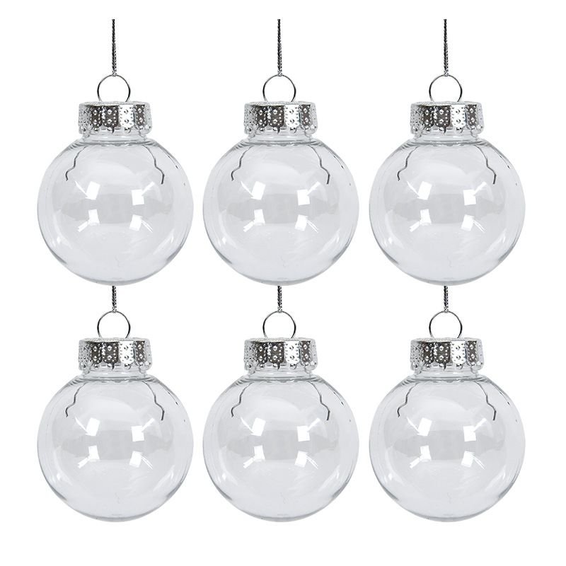 Bulk 6cm 8cm 10cm 15cm 20cm Clear Plastic Balls Clear Ornament Christmas Ball Plastic
