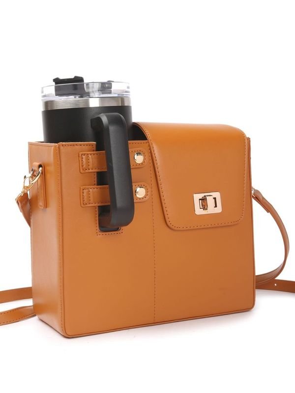 Outdoor Portable Crossbody Water Bottle Carrier with Strap 40 Oz Tumbler Cup Covers and Storage Bag alternate view