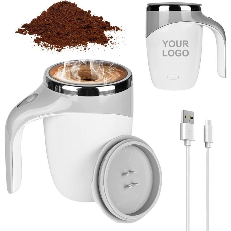 Home Office Stainless Steel Automatic Magnetic Stirring Coffee Cup /Self Mixing Cup for Coffee Tea Hot Chocolate