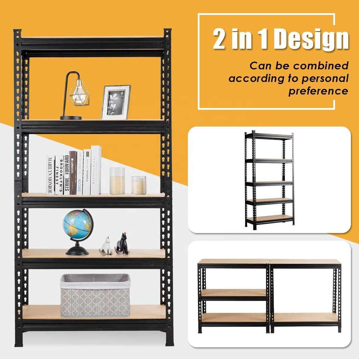 Warehouse Shelving Heavy Duty Steel Storage Shelves, Basement Rack Garage Shelving Unit 3