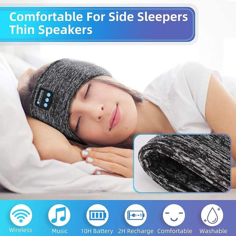 Customized logo Headphones Elastic Comfortable Wireless Music Headband Sleeping Eye Mask with Blue Tooth 5.3 Sleep 3