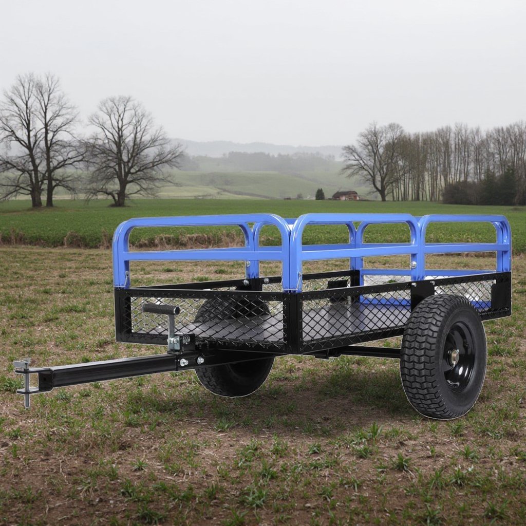 Steel Utility Lawn Cart Trailer, 1500 lbs Load Dump ATV Trailer for Garden alternate view