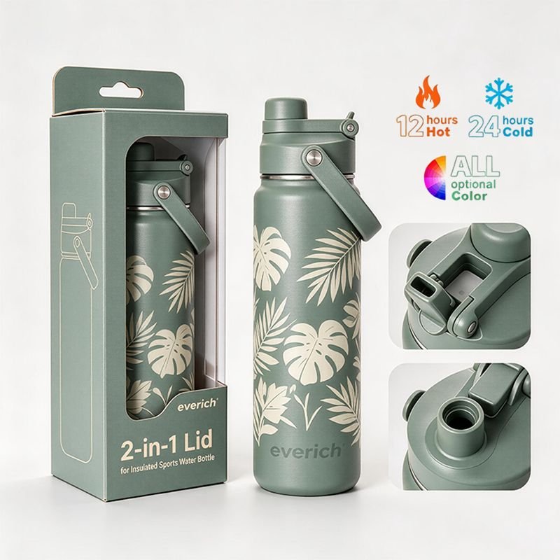 Free Sample14oz 24oz Kids Wide Mouth Double Wall Sports Travel Vacuum Insulated Stainless Steel Water Bottle with