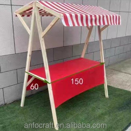 Portable Multifunction Wooden Outdoor Storage Rack for Market Vendors Flower Pots Food/Drink alternate view
