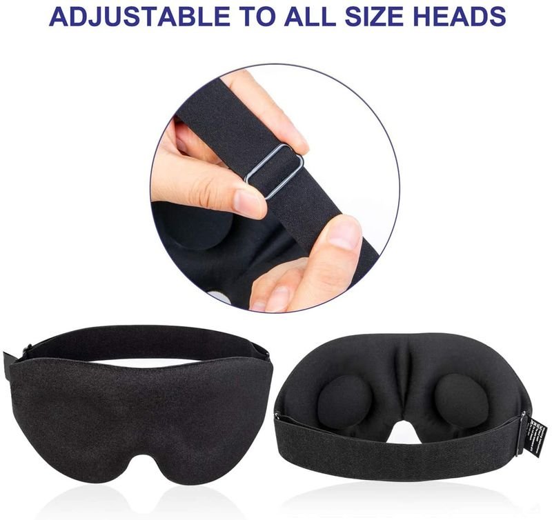 Sleep Mask for Side Sleeper Complete Light Blocking 3D Sleeping Eye Mask Soft Eye Cover Relaxing Zero Pressure 3