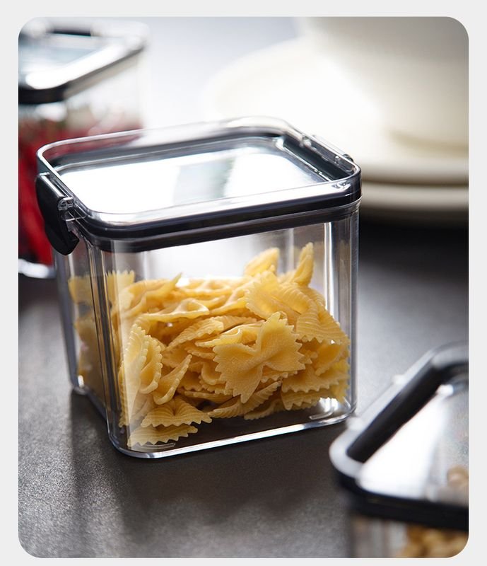 Modern Design Flexible Multifunctional PET Plastic Airtight Leakproof Transparent Kitchen Storage Canister for alternate view
