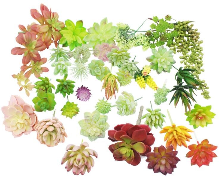 Home Indoor Decorative Mini Plastic Artificial Succulent Pot Plants Garden Decor Succulents alternate view