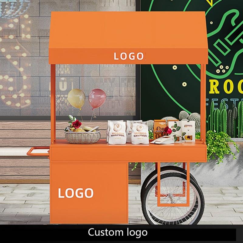 Internet Celebrity Mobile Stall Cart Utility Cart for Street Vending Hotel Exhibition Shopping Mall Flower Cart alternate view