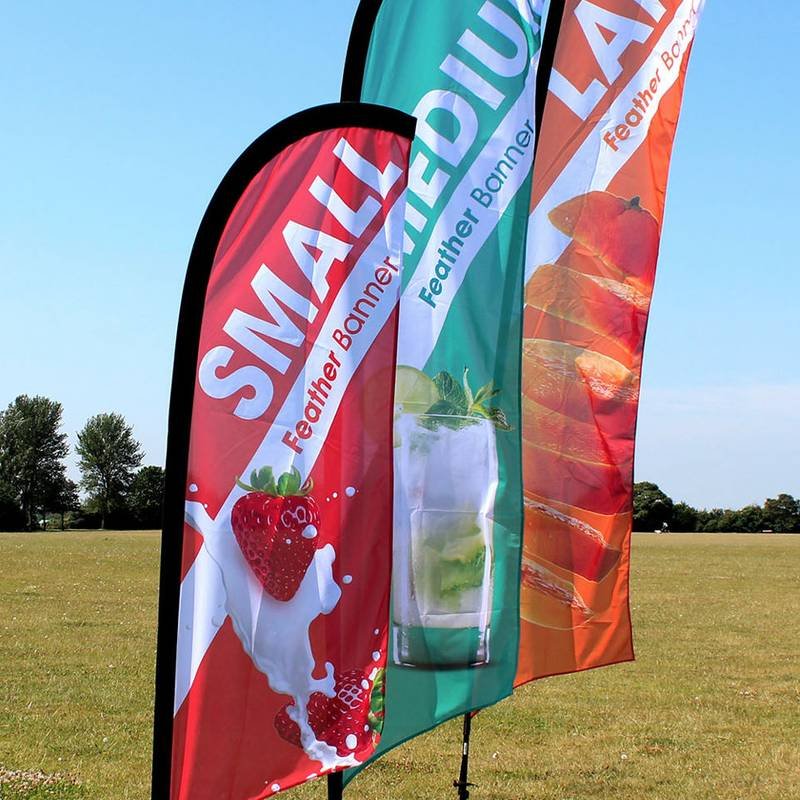 Feather Flag Wholesale Price Lightweight Beach Banner With Ground Stake for Sports Events and Concerts alternate view