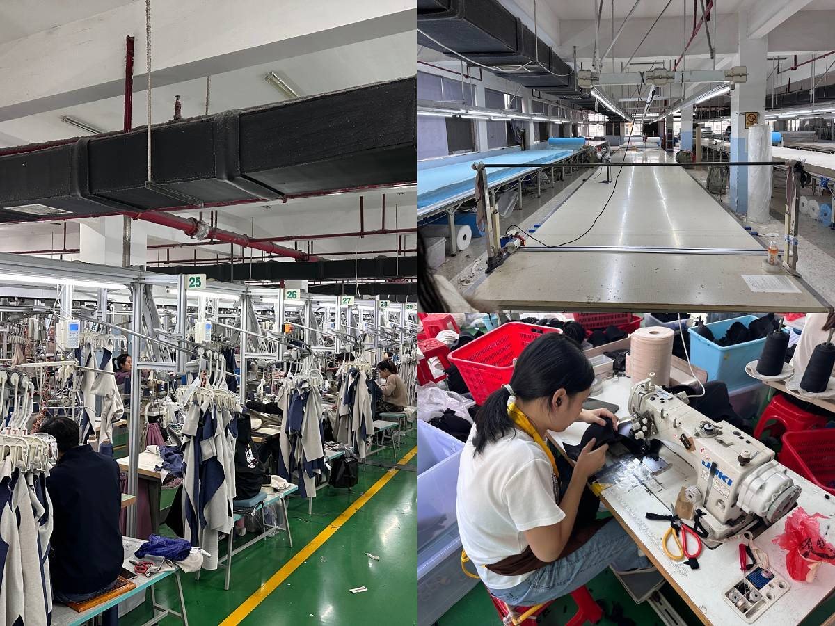 Garment production line during a supplier audit